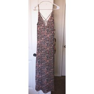 Floral Thin Strap Maxi Dress